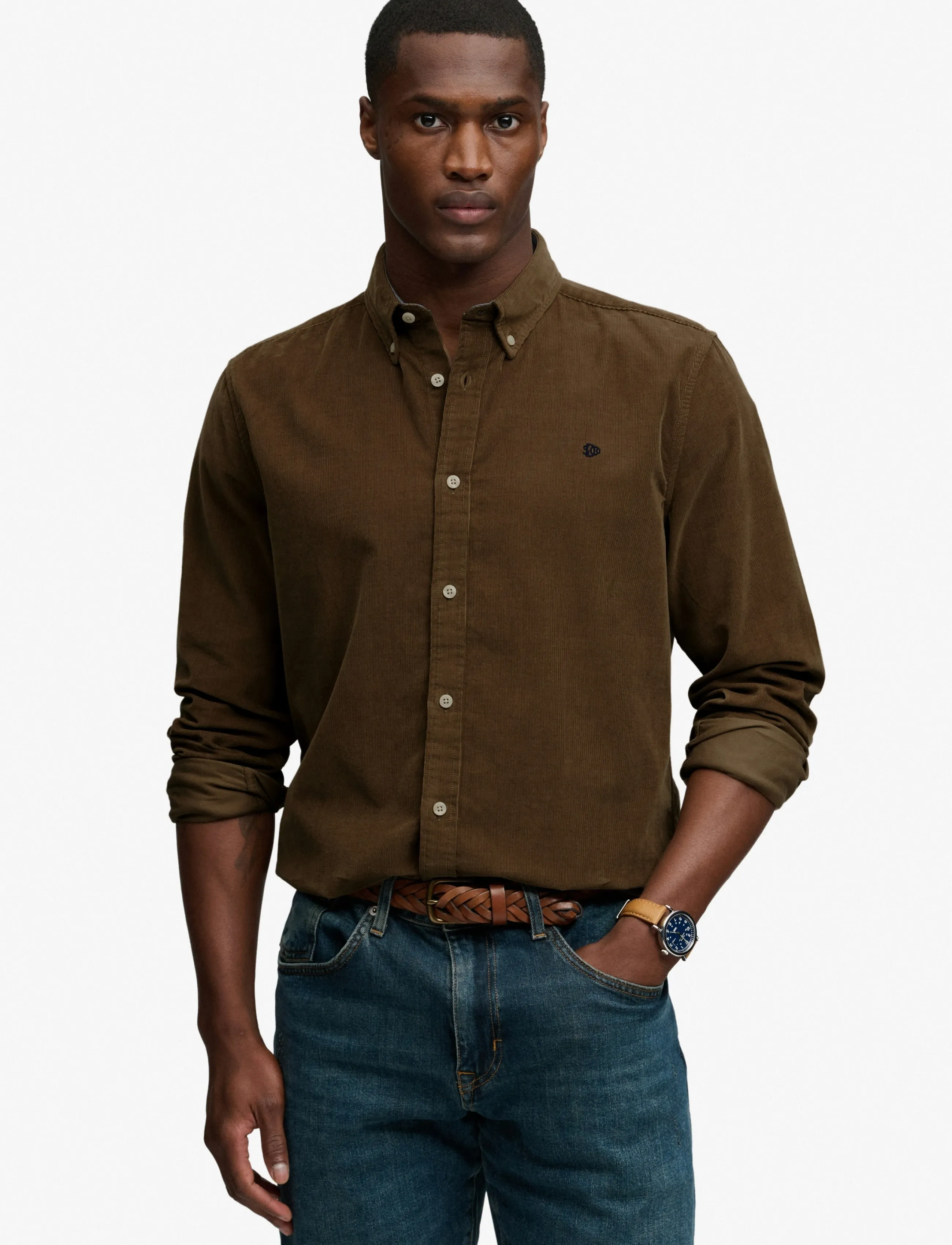Superdry - CLASSIC NEEDLE CORD SHIRT - cordhemden - winter twig beige - 3