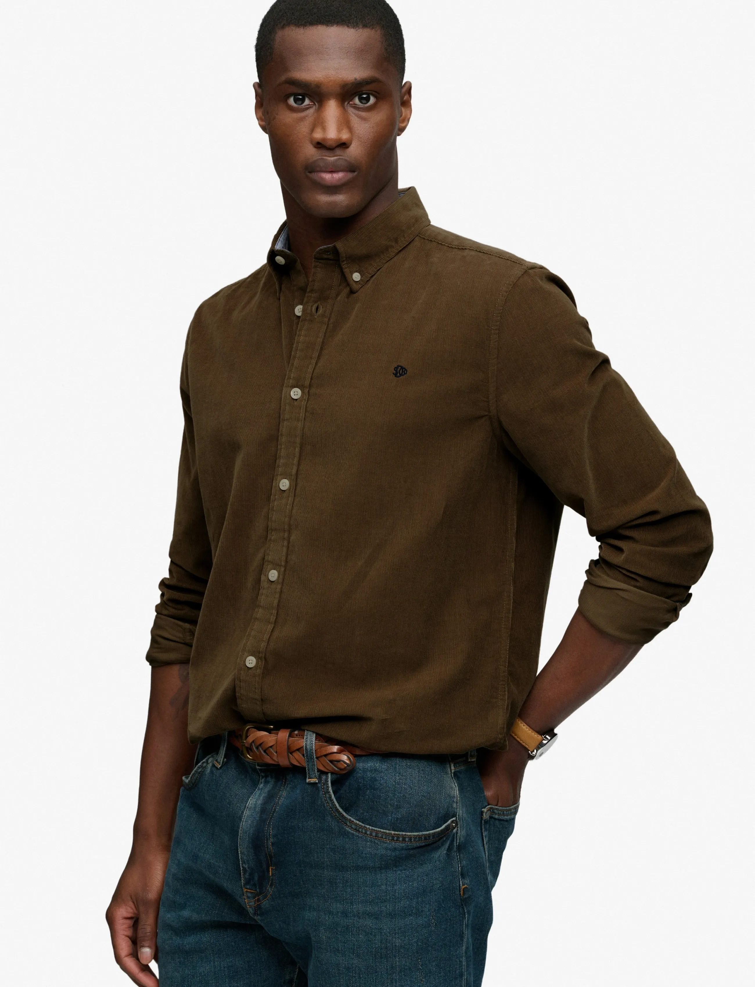 Superdry - CLASSIC NEEDLE CORD SHIRT - cordhemden - winter twig beige - 4