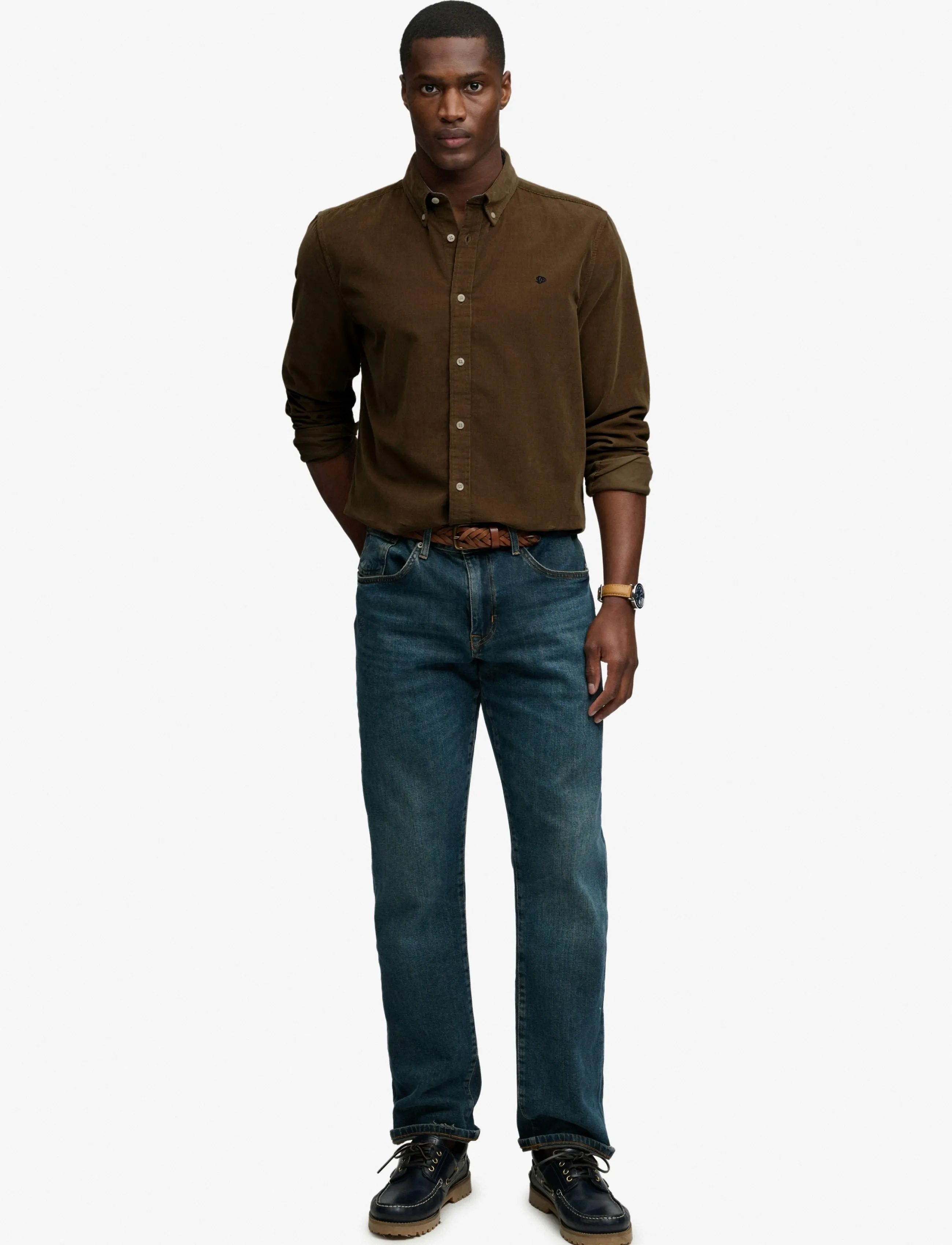 Superdry - CLASSIC NEEDLE CORD SHIRT - cordhemden - winter twig beige - 5