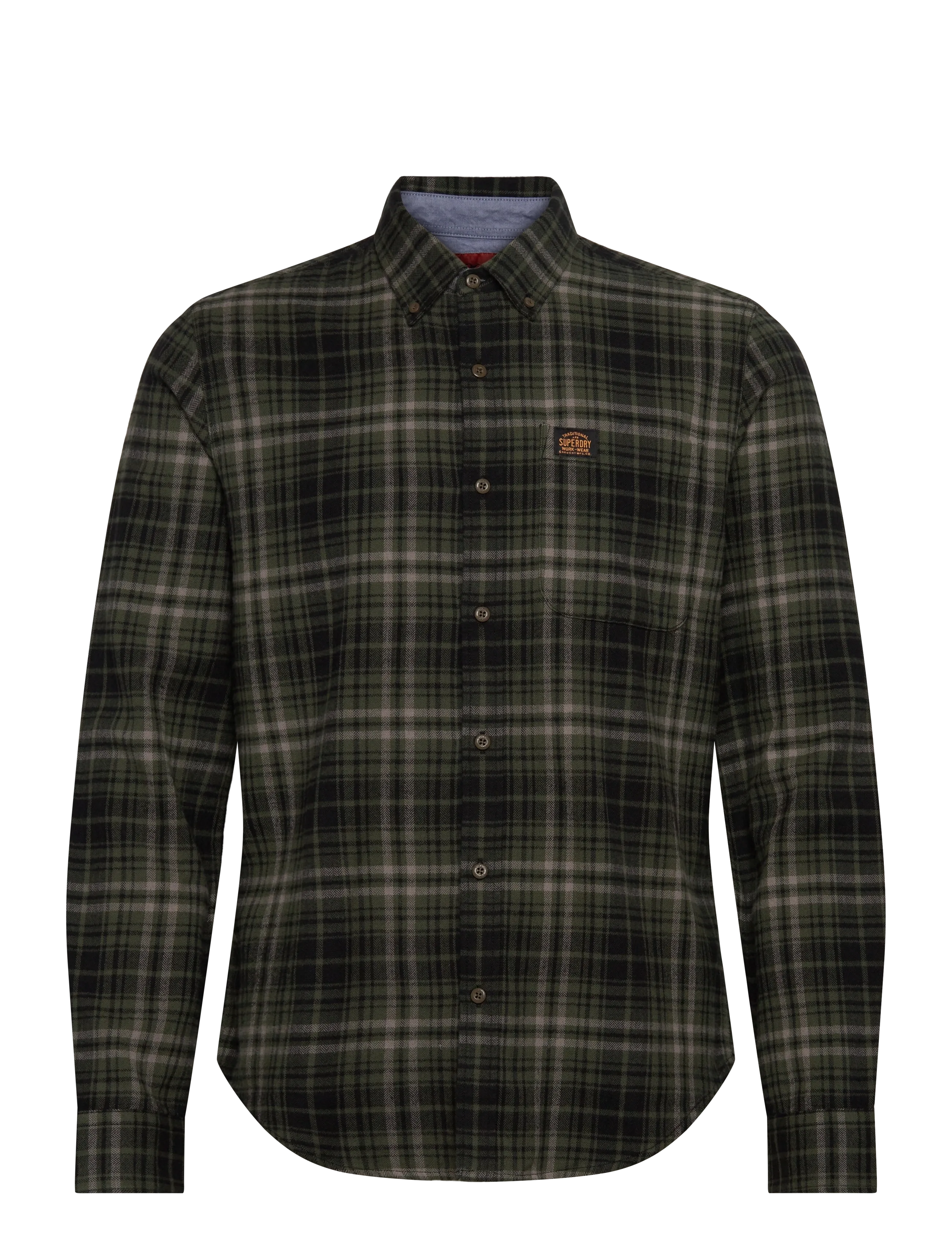 Superdry L/S COTTON LUMBERJACK SHIRT - Hemden - FRONTIER CHECK OLIVE GREEN / green