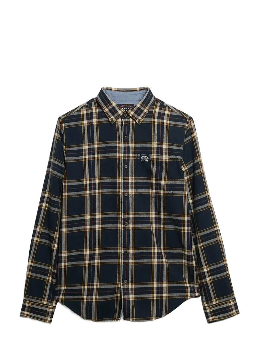 Superdry - L/S COTTON LUMBERJACK SHIRT - ruudulised särgid - bryce check navy - 1