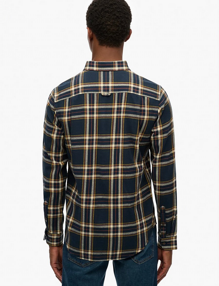 Superdry - L/S COTTON LUMBERJACK SHIRT - ruudulised särgid - bryce check navy - 5
