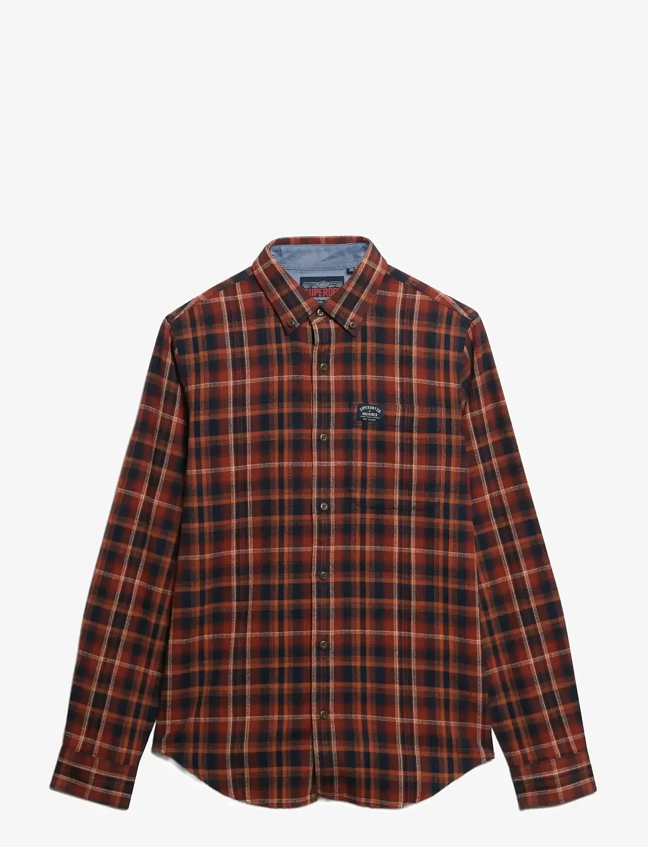 Superdry - L/S COTTON LUMBERJACK SHIRT - rutiga skjortor - logger check orange - 1