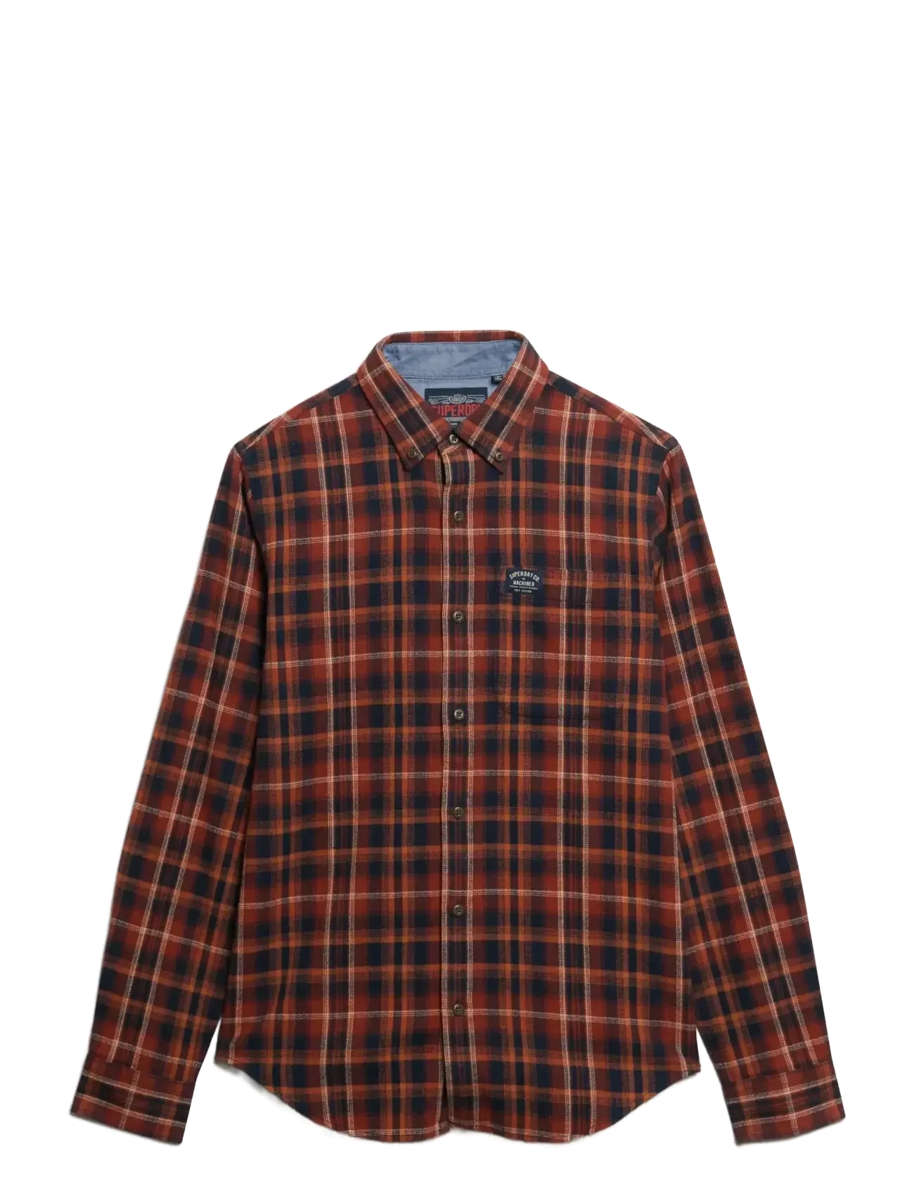 Superdry L/S COTTON LUMBERJACK SHIRT - Hemden - LOGGER CHECK ORANGE / red