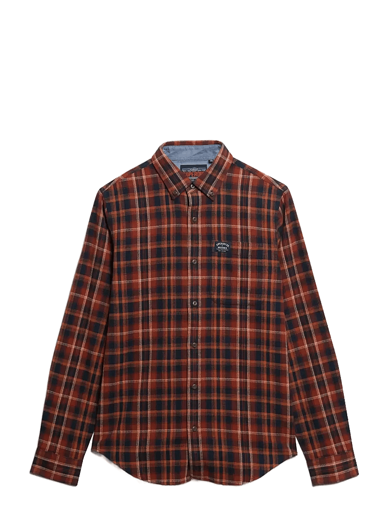 Superdry - L/S COTTON LUMBERJACK SHIRT - rutiga skjortor - logger check orange - 1