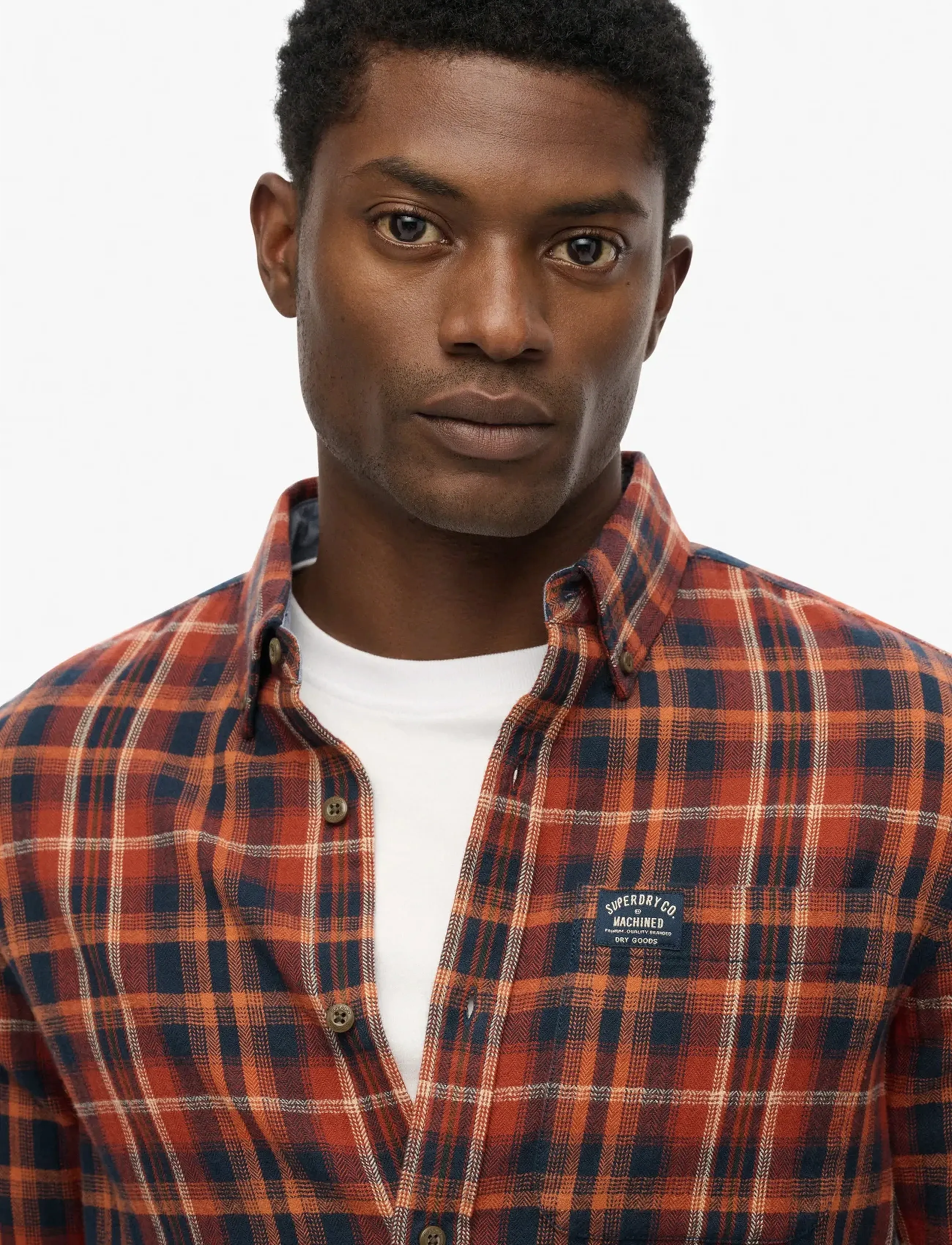 Superdry - L/S COTTON LUMBERJACK SHIRT - karierte hemden - logger check orange - 2