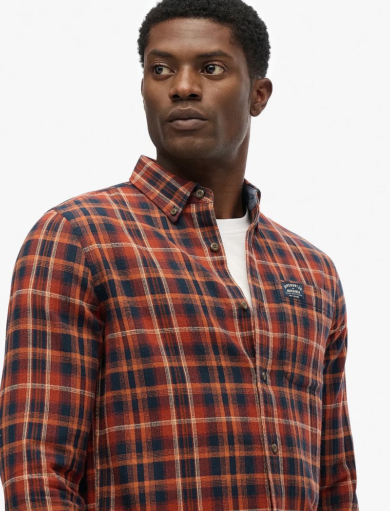 Superdry - L/S COTTON LUMBERJACK SHIRT - rutiga skjortor - logger check orange - 3