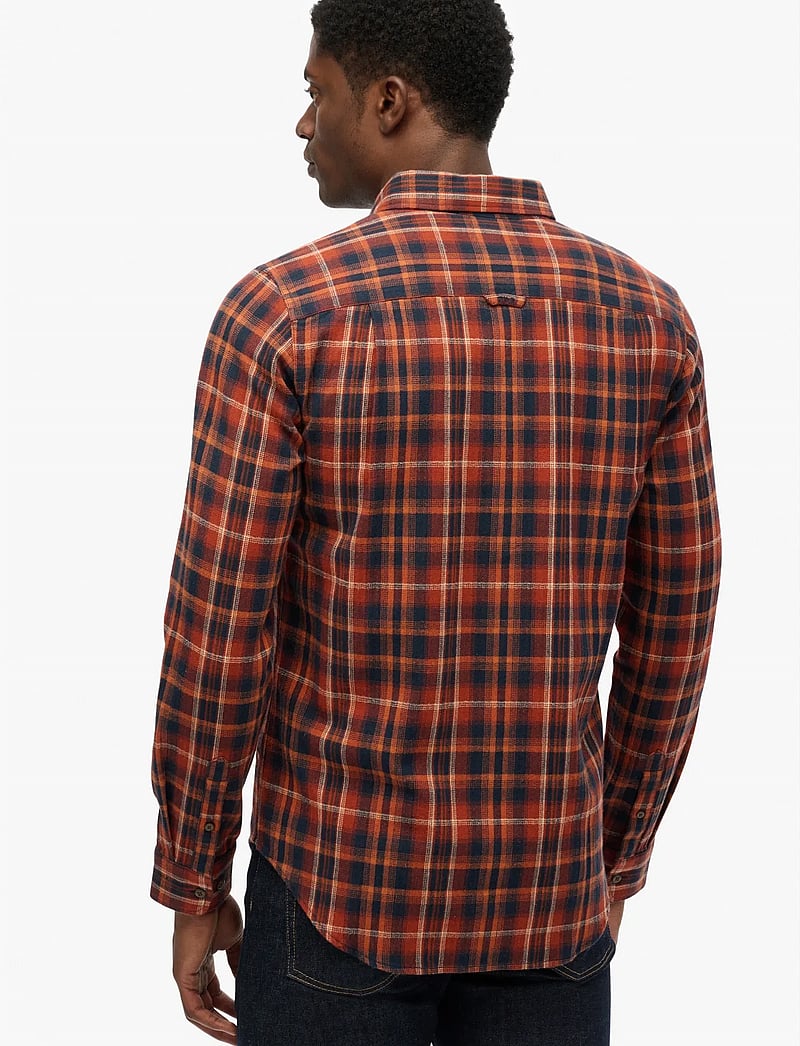 Superdry - L/S COTTON LUMBERJACK SHIRT - rutiga skjortor - logger check orange - 5