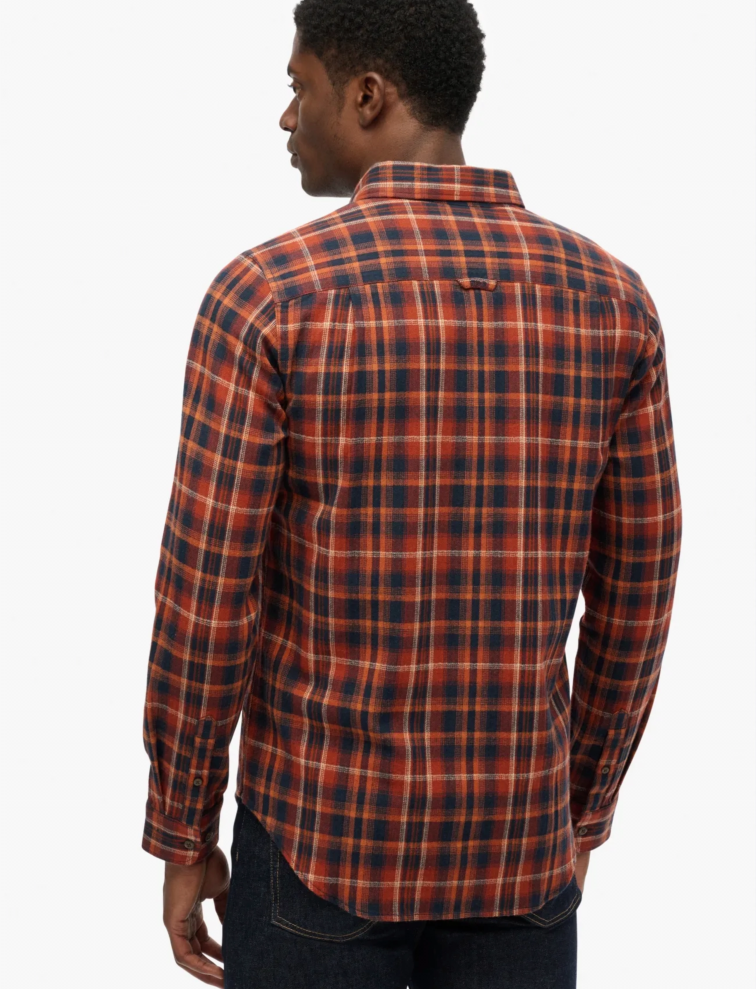 Superdry - L/S COTTON LUMBERJACK SHIRT - karierte hemden - logger check orange - 5