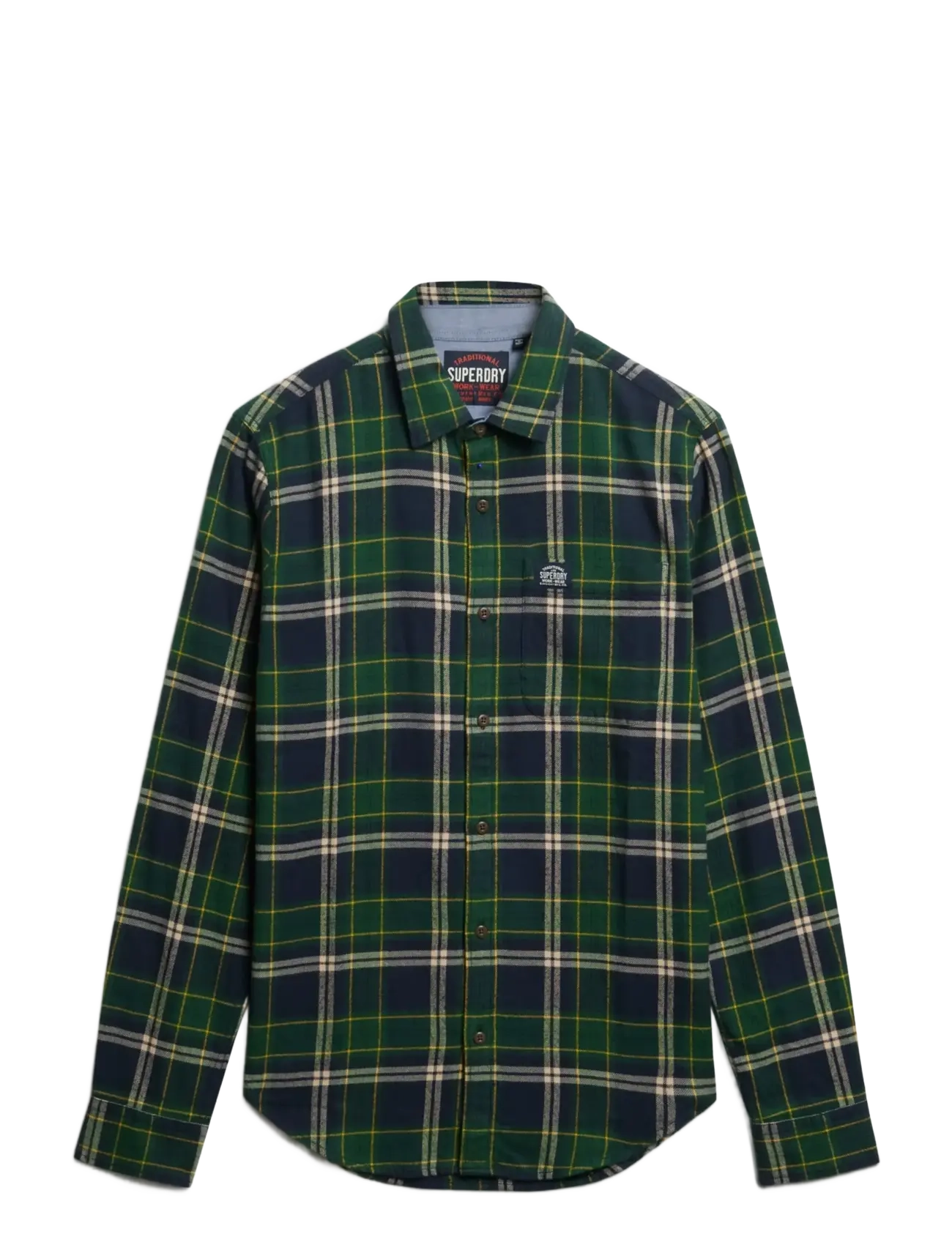Superdry L/S COTTON LUMBERJACK SHIRT - Särgid - PEYTON CHECK NAVY / green