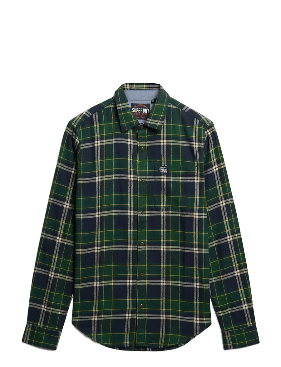 Superdry - L/S COTTON LUMBERJACK SHIRT - ternede skjorter - peyton check navy - 1