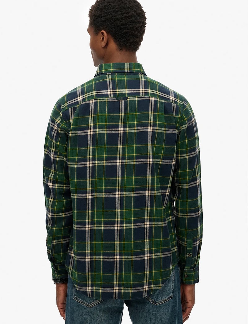 Superdry - L/S COTTON LUMBERJACK SHIRT - karierte hemden - peyton check navy - 3