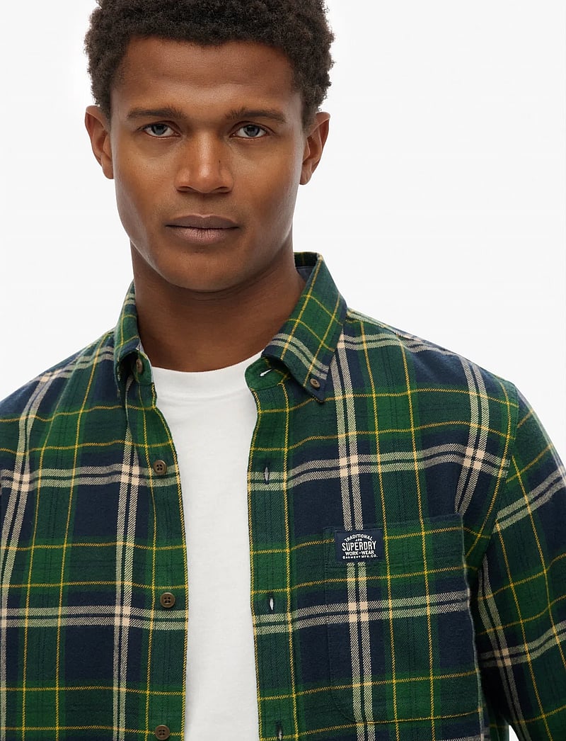 Superdry - L/S COTTON LUMBERJACK SHIRT - karierte hemden - peyton check navy - 5
