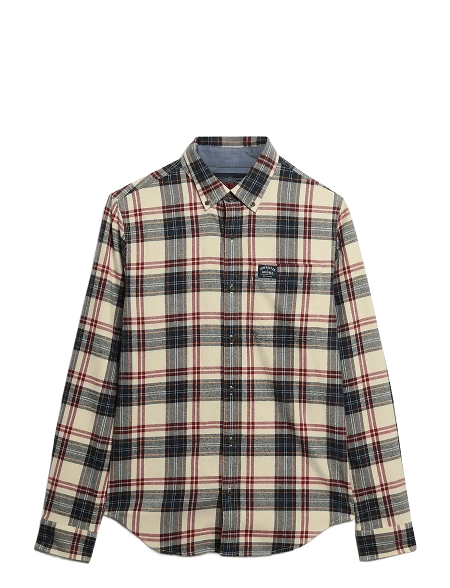 Superdry - L/S COTTON LUMBERJACK SHIRT - koszule w kratkę - peyton check white - 1