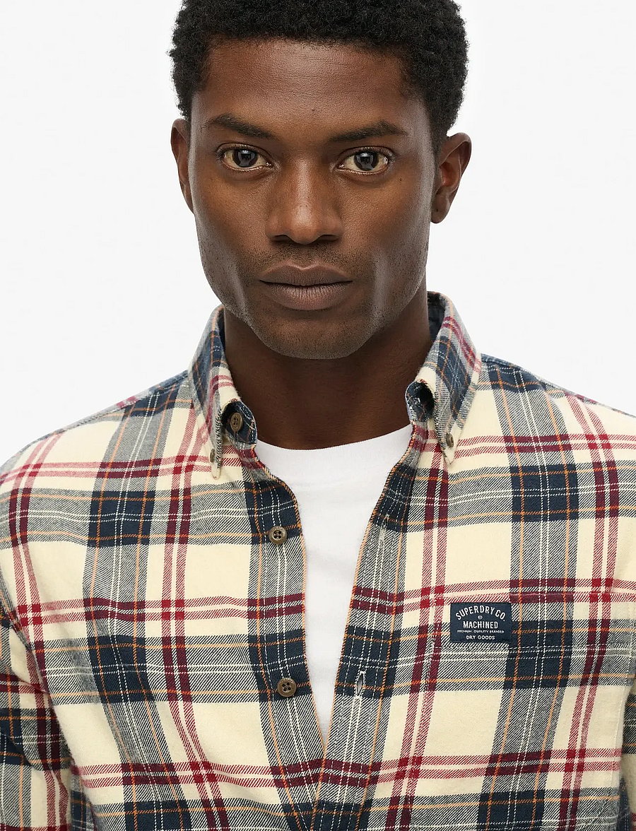 Superdry - L/S COTTON LUMBERJACK SHIRT - koszule w kratkę - peyton check white - 2
