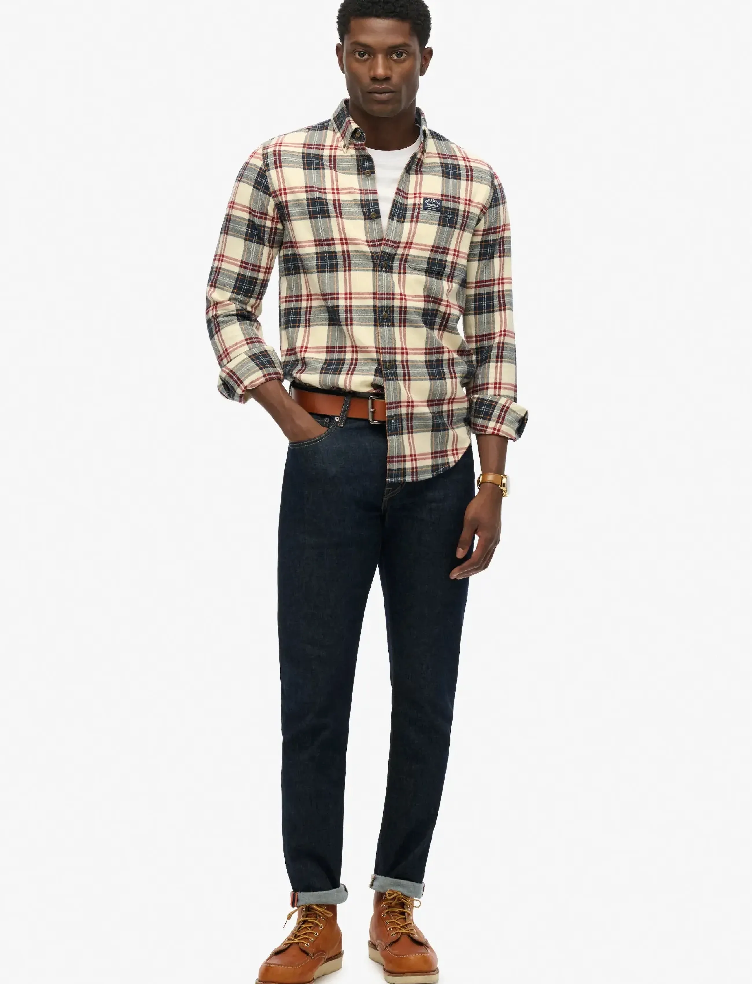 Superdry - L/S COTTON LUMBERJACK SHIRT - koszule w kratkę - peyton check white - 4