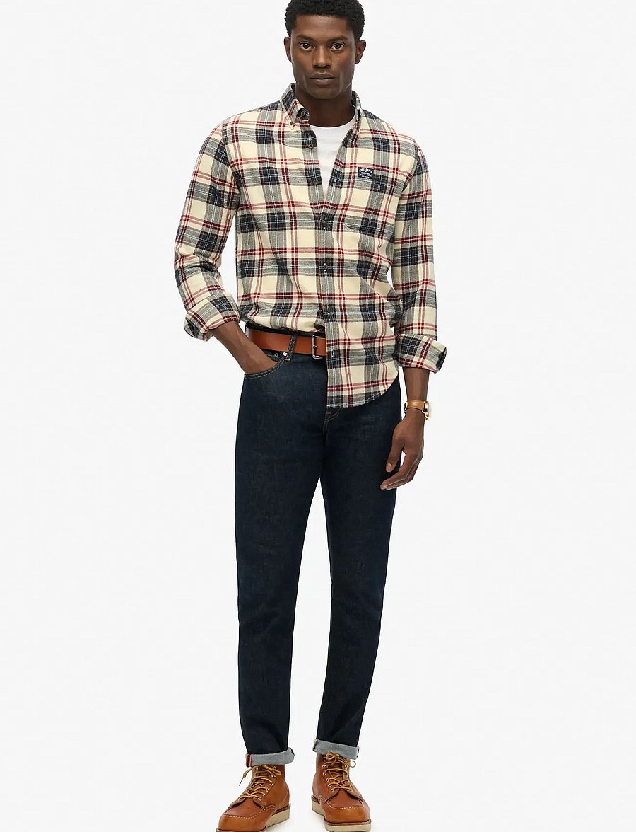 Superdry - L/S COTTON LUMBERJACK SHIRT - koszule w kratkę - peyton check white - 4