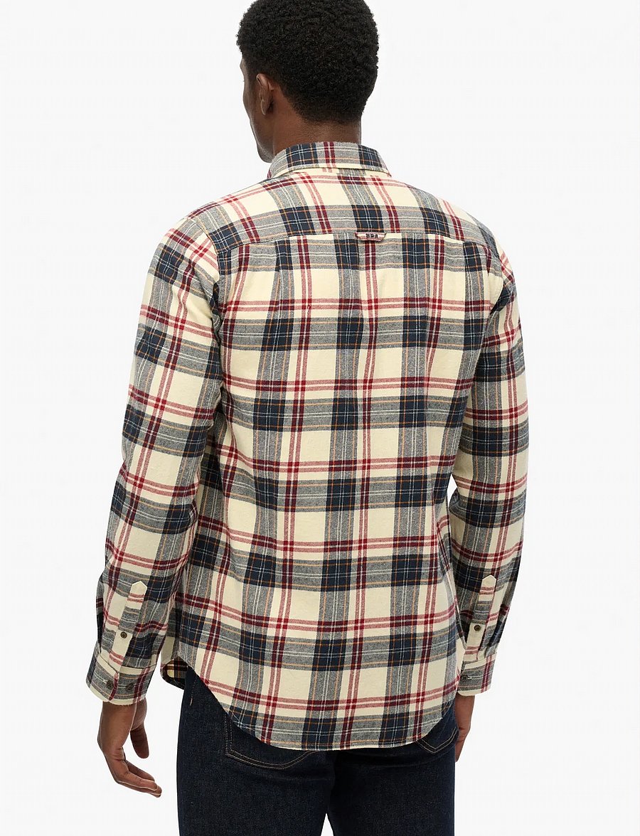 Superdry - L/S COTTON LUMBERJACK SHIRT - koszule w kratkę - peyton check white - 5