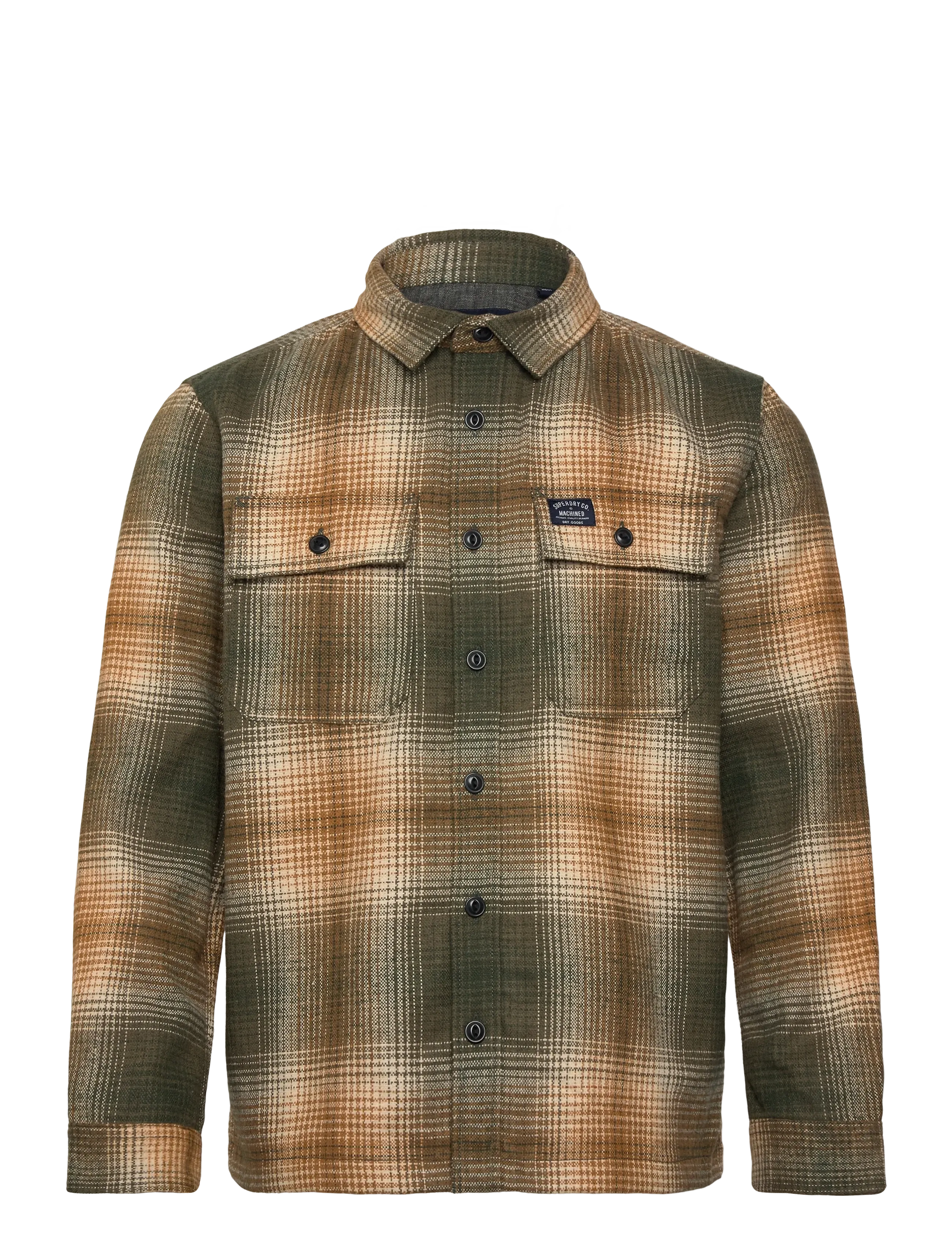 WOOL MILLER OVERSHIRT - WESTERN OMBRE OLIVE GREEN