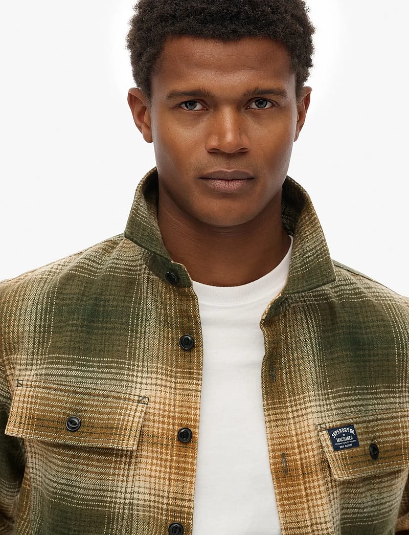 Superdry - WOOL MILLER OVERSHIRT - kollektioner - western ombre olive green - 3