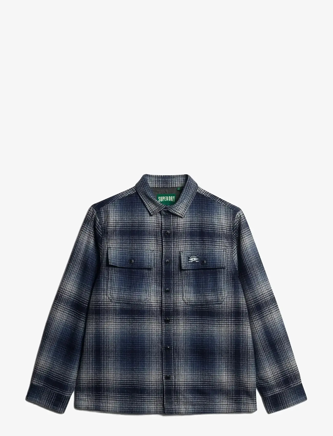Superdry WOOL MILLER OVERSHIRT - Overshirts - WESTERN OMBRE BLUE / blue