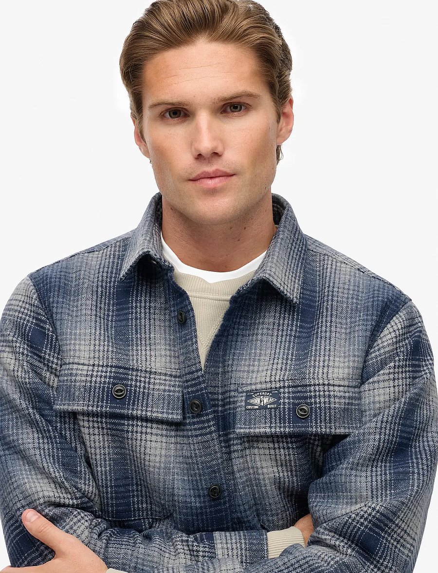 Superdry - WOOL MILLER OVERSHIRT - kollektionen - western ombre blue - 2