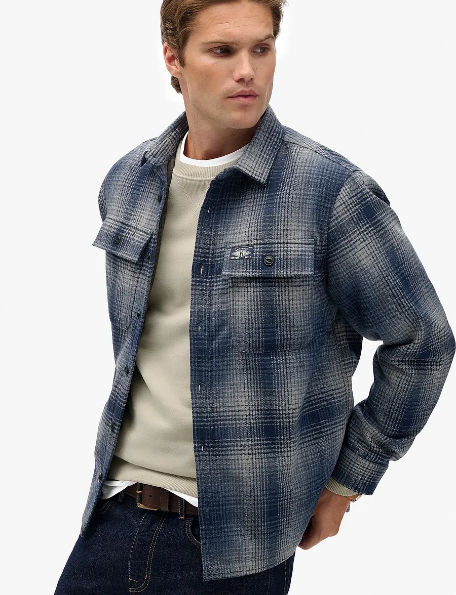 Superdry - WOOL MILLER OVERSHIRT - kollektionen - western ombre blue - 3