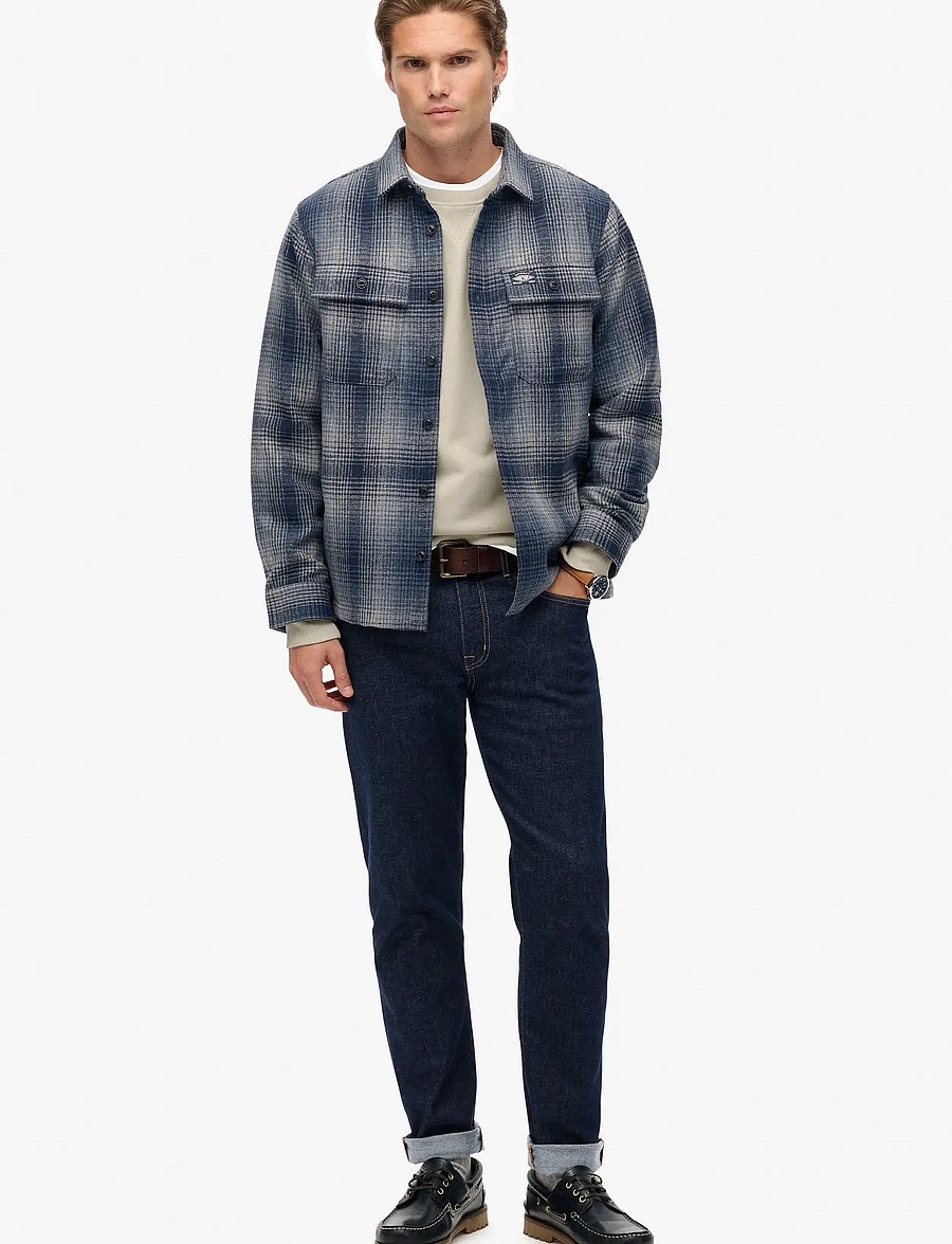 Superdry - WOOL MILLER OVERSHIRT - kollektionen - western ombre blue - 4