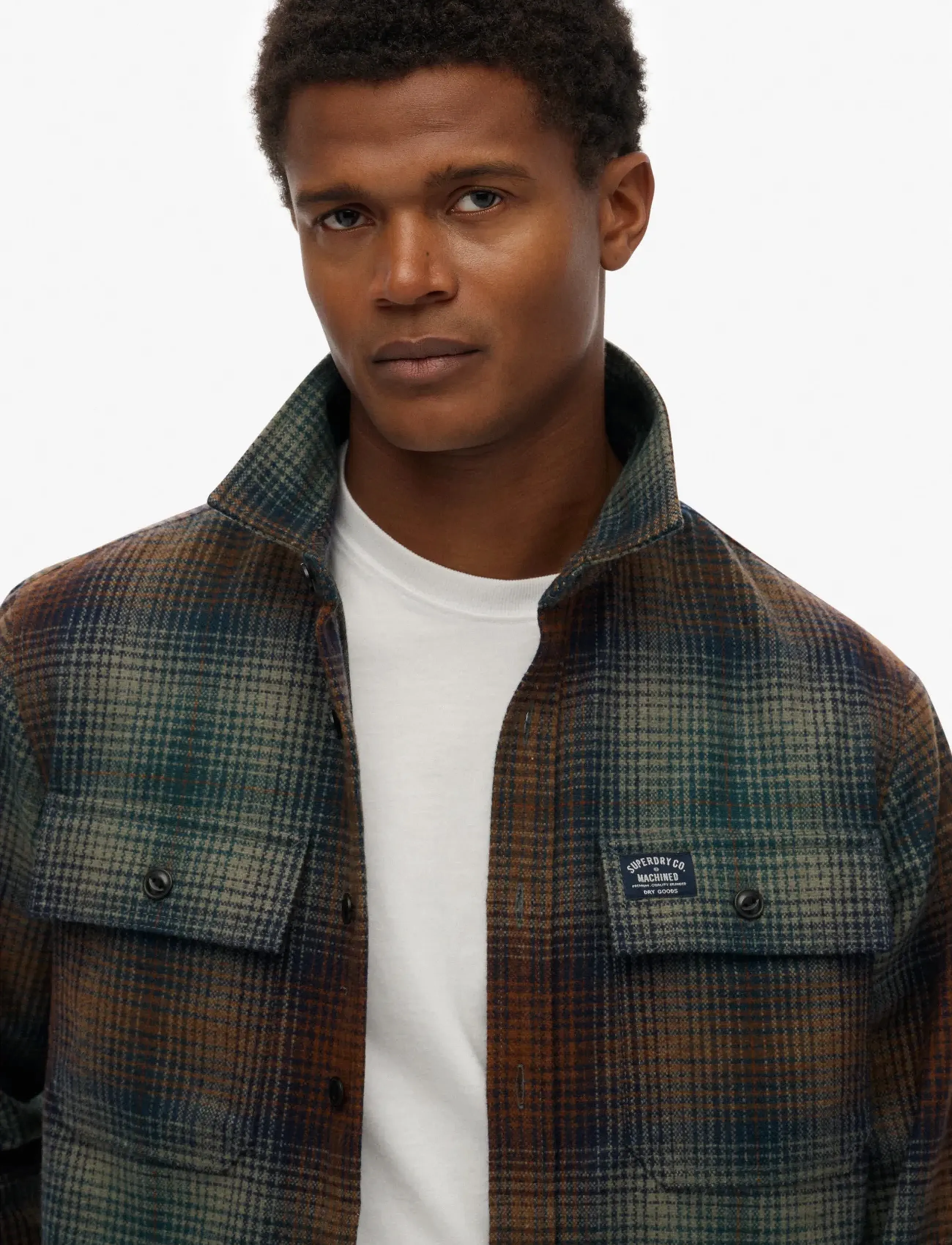 Superdry - WOOL MILLER OVERSHIRT - kollektioner - western ombre bronze - 3