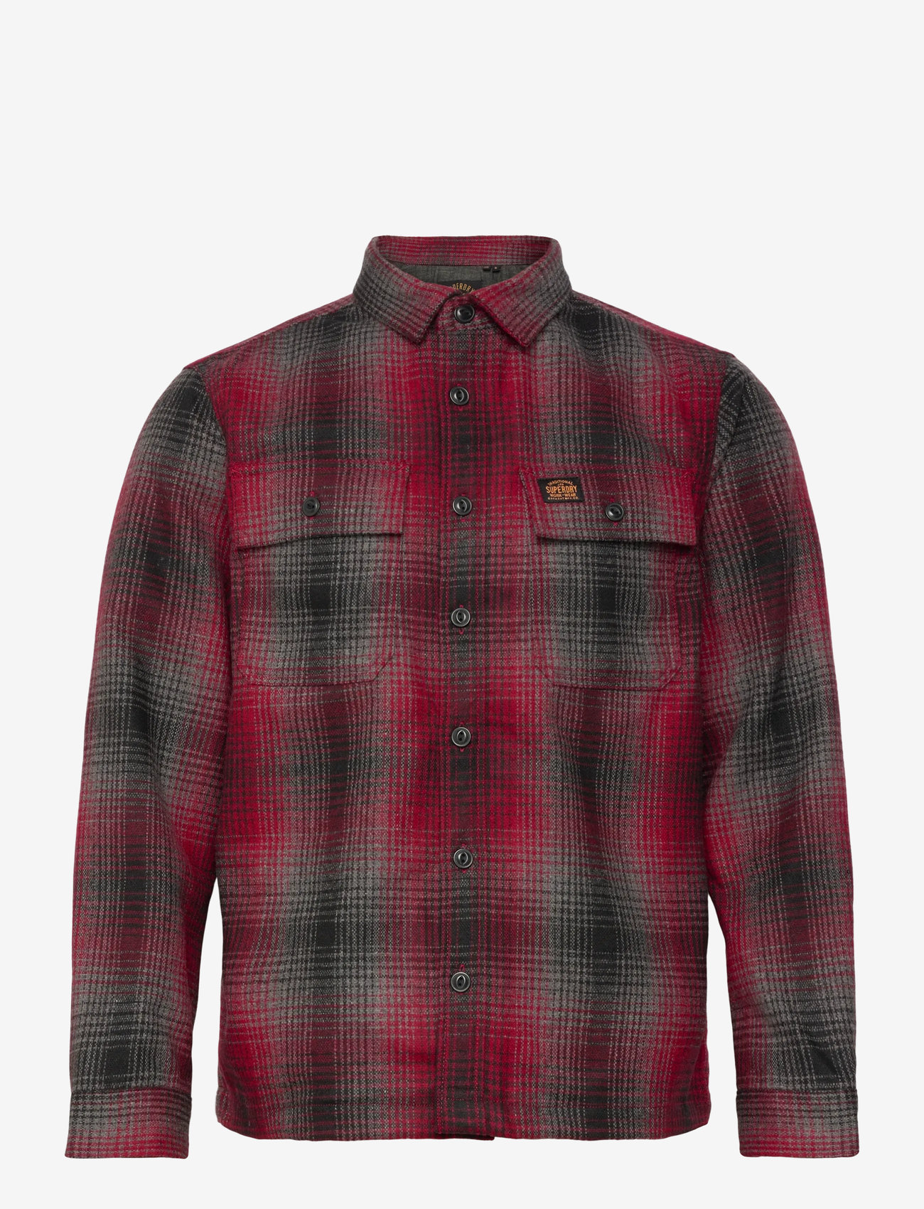 Superdry - WOOL MILLER OVERSHIRT - kollektioner - western ombre red - 1