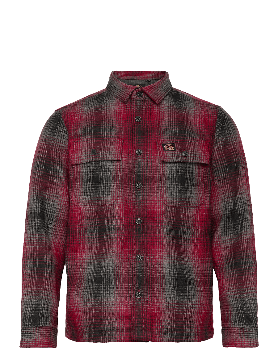 Superdry - WOOL MILLER OVERSHIRT - kollektioner - western ombre red - 1