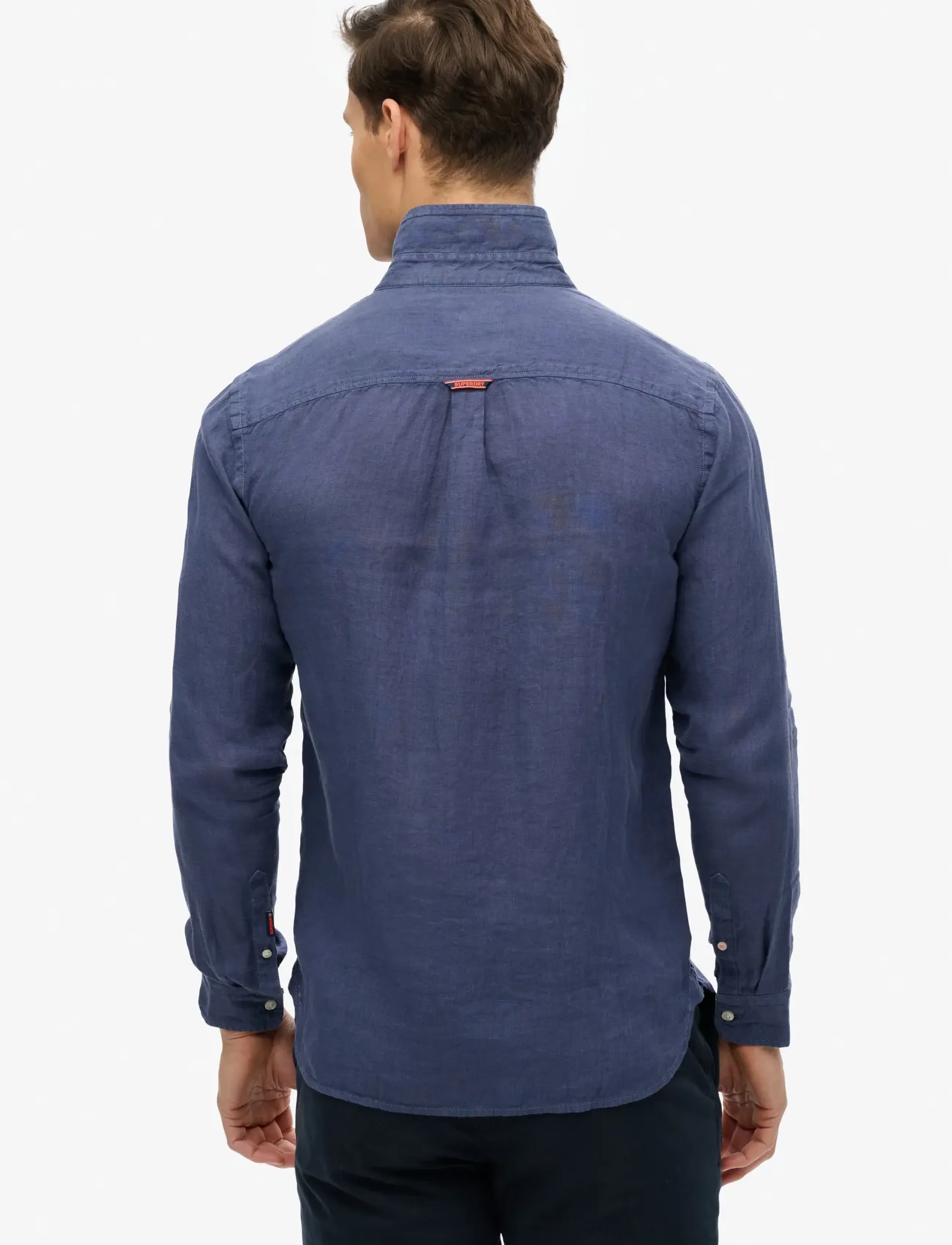Superdry - SD EMB VACATION LS LINEN SHIRT - linen shirts - mariner navy - 3