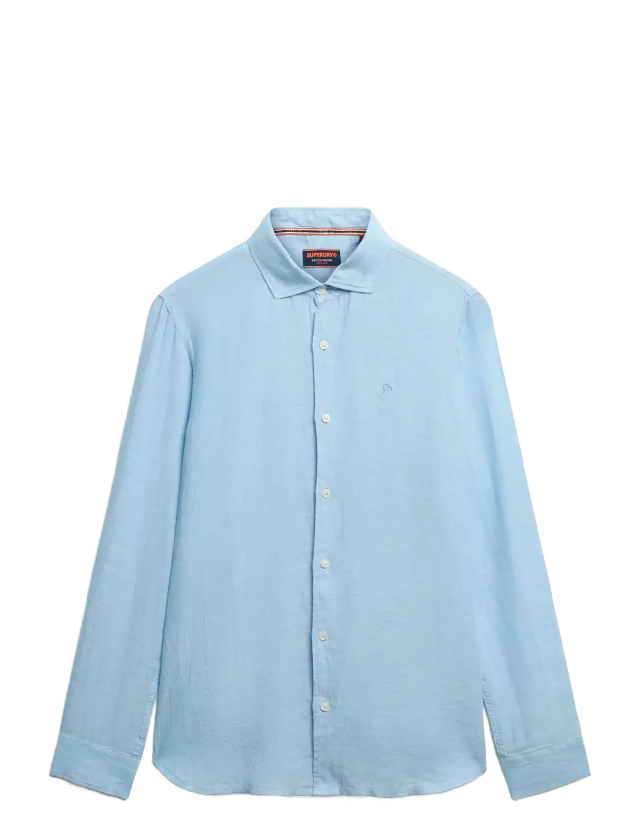 Superdry - SD EMB VACATION LS LINEN SHIRT - linneskjortor - sea blue chambray - 1