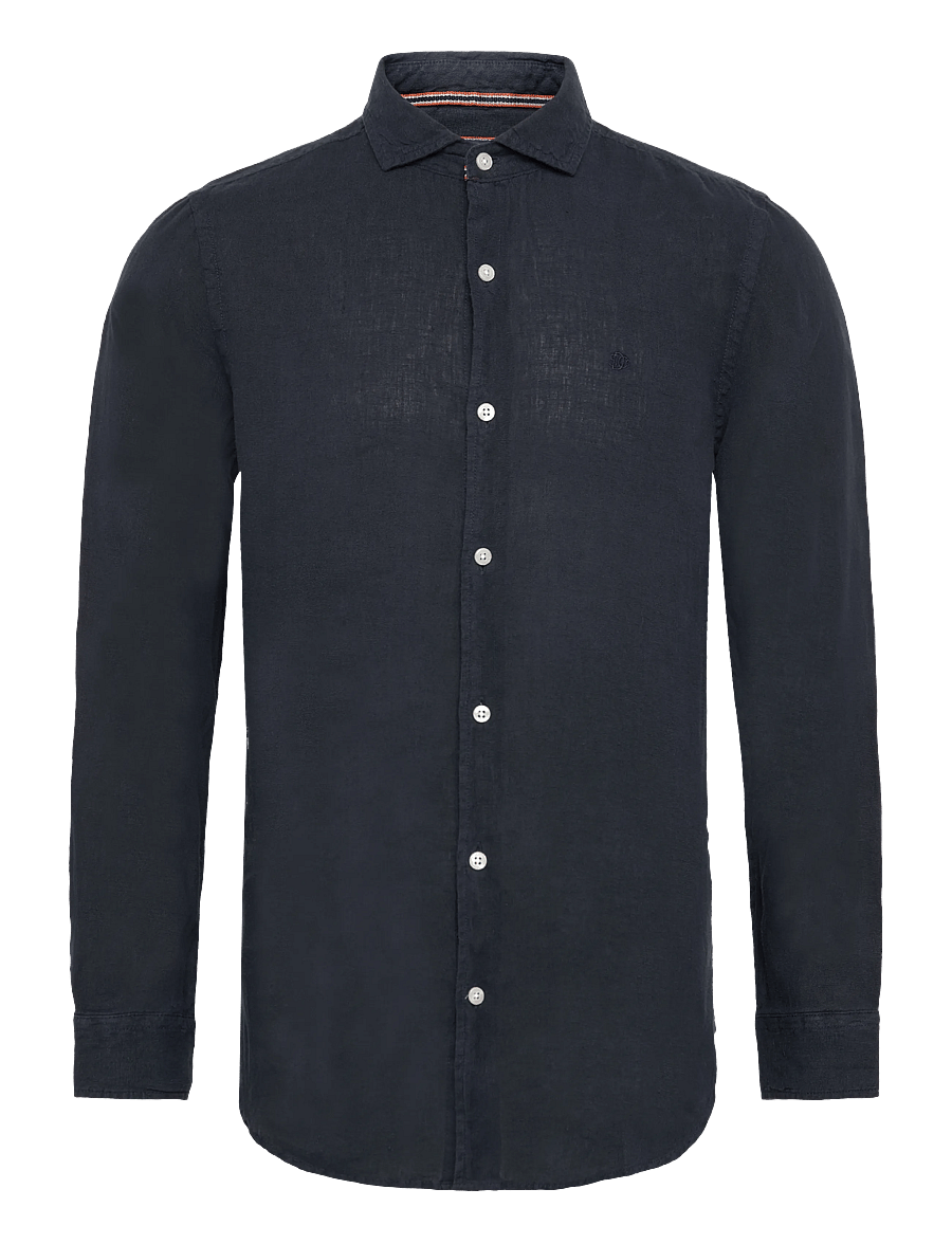 Superdry - SD EMB VACATION LS LINEN SHIRT - linased särgid - super dark navy - 1