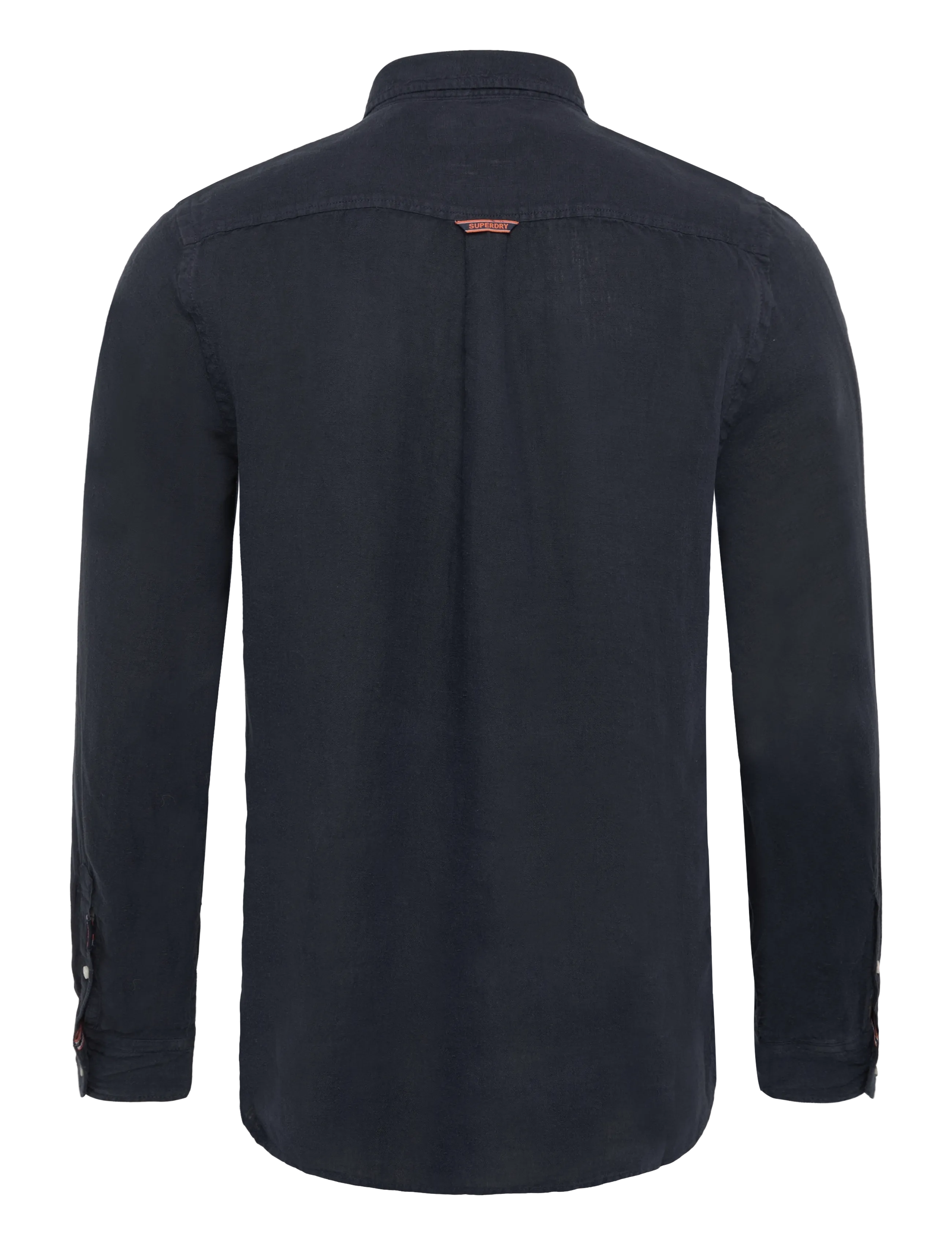 Superdry - SD EMB VACATION LS LINEN SHIRT - linased särgid - super dark navy - 2