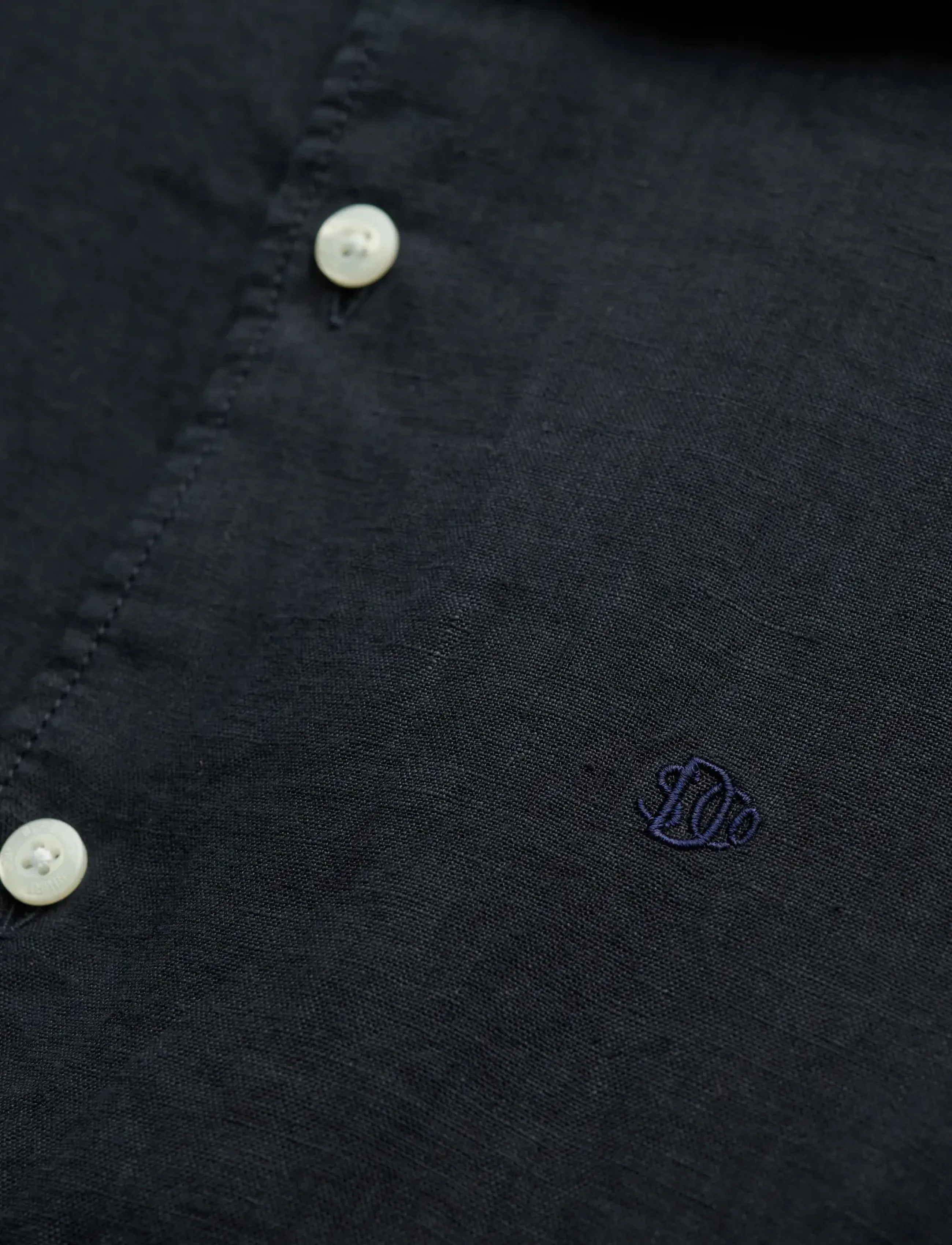 Superdry - SD EMB VACATION LS LINEN SHIRT - linneskjortor - super dark navy - 5
