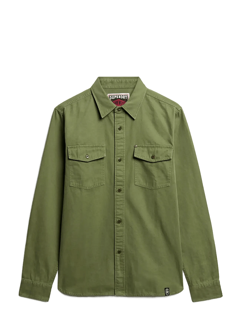 Superdry - MERCHANT FRONTIER SHIRT - casual skjorter - olive khaki - 1
