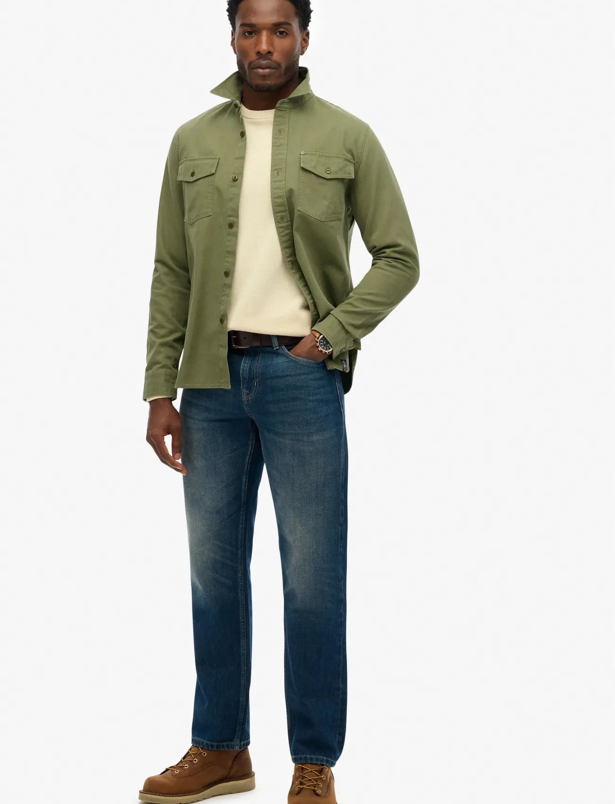 Superdry - MERCHANT FRONTIER SHIRT - olive khaki - 2