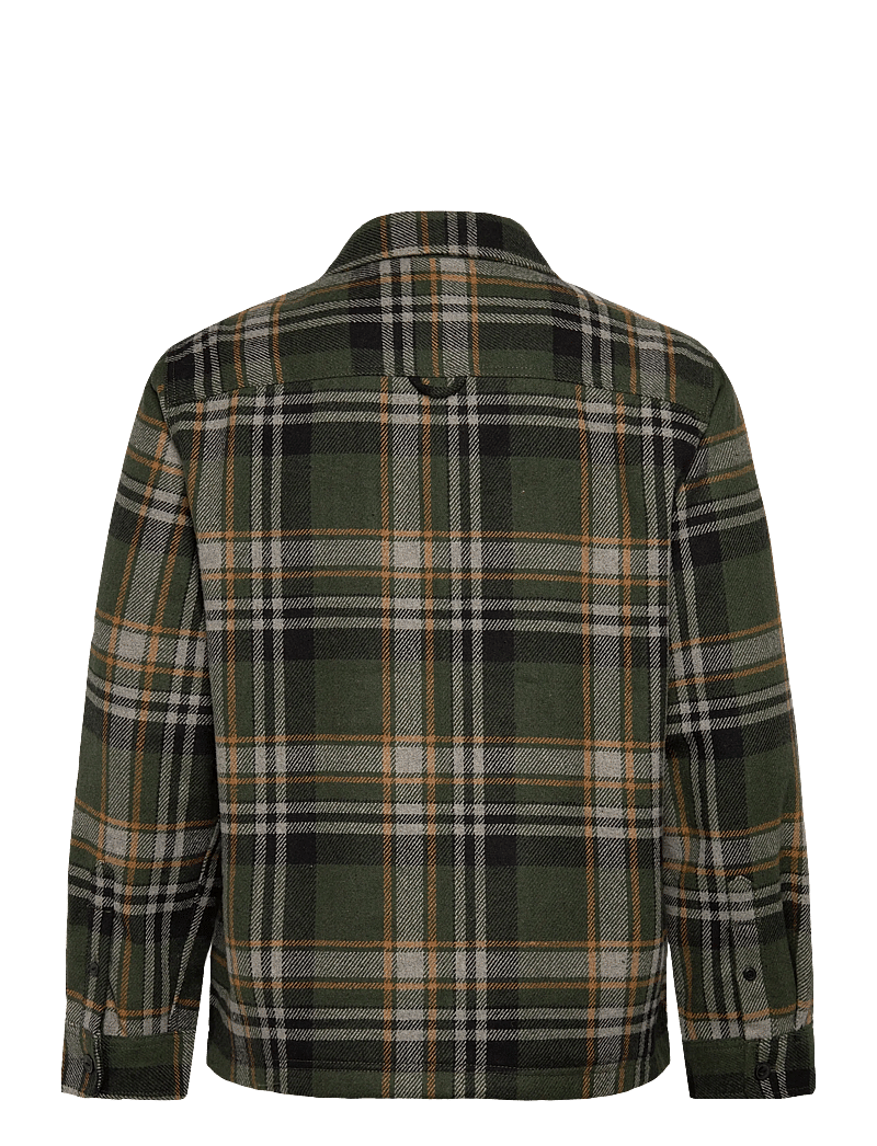 Superdry - WOOL MILLER ZIP OVERSHIRT - kolleksjoner - buckshot check olive - 2