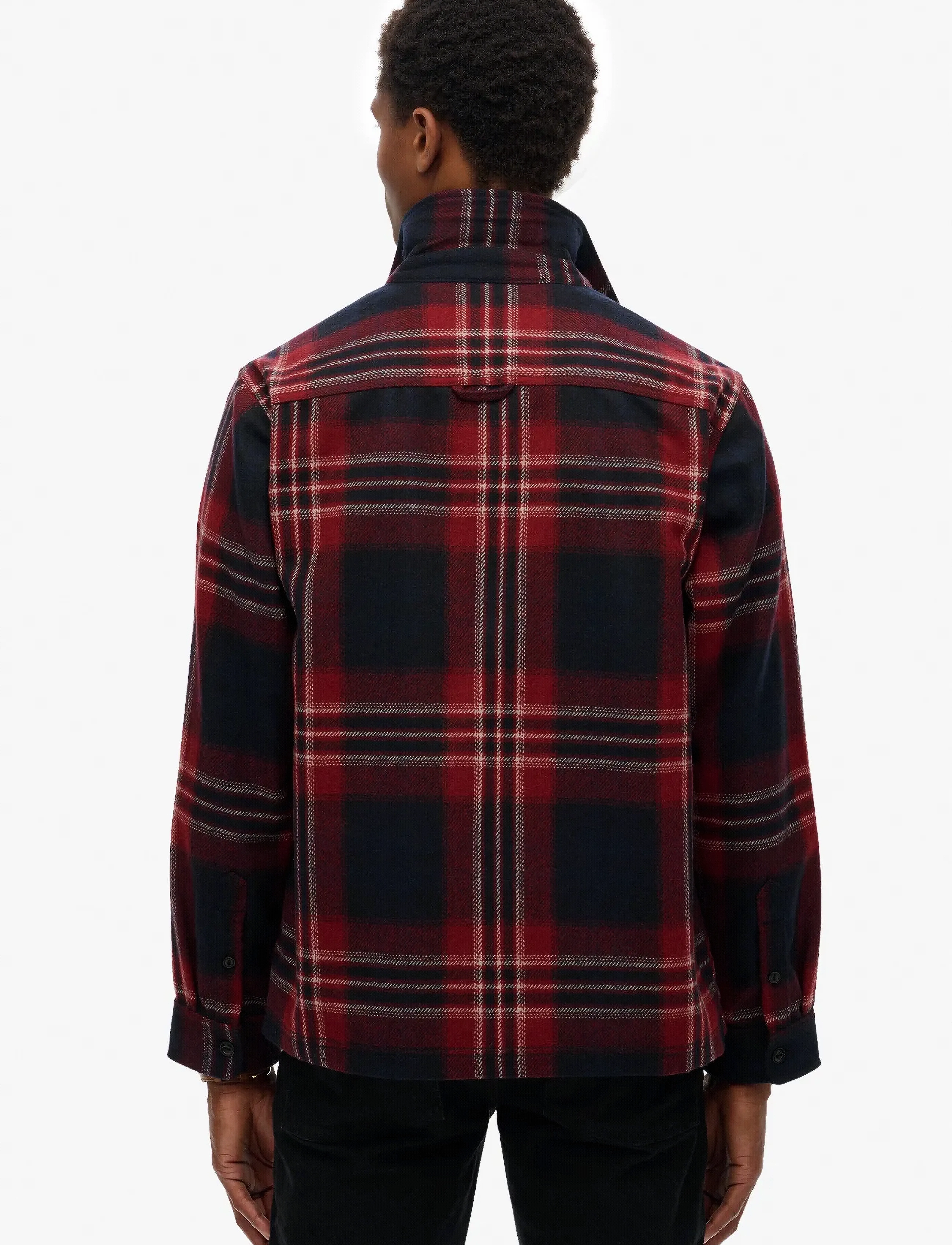 Superdry - WOOL MILLER ZIP OVERSHIRT - heren - michigan check navy - 4
