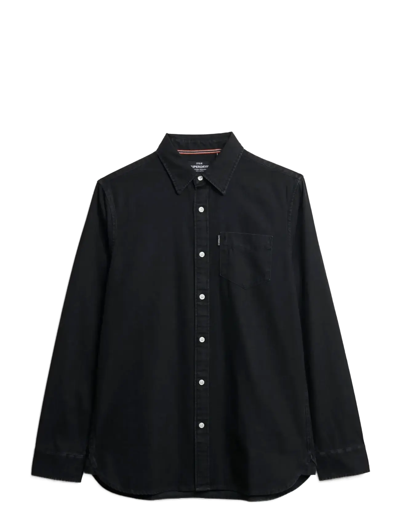 SUPERDRY Essentials L/S Denim Shirt Schwarz - S - Herren