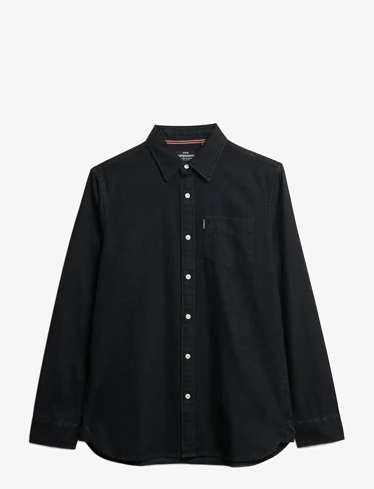 Superdry - ESSENTIALS L/S DENIM SHIRT - denimowe koszulki - jet black - 1