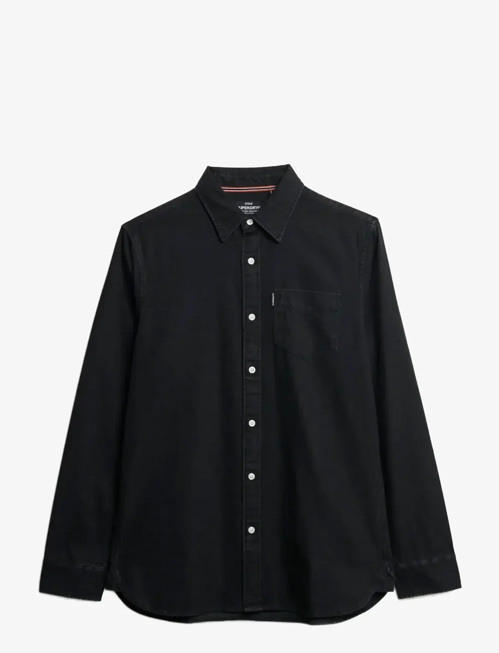 Superdry - ESSENTIALS L/S DENIM SHIRT - jeansskjortor - jet black - 1