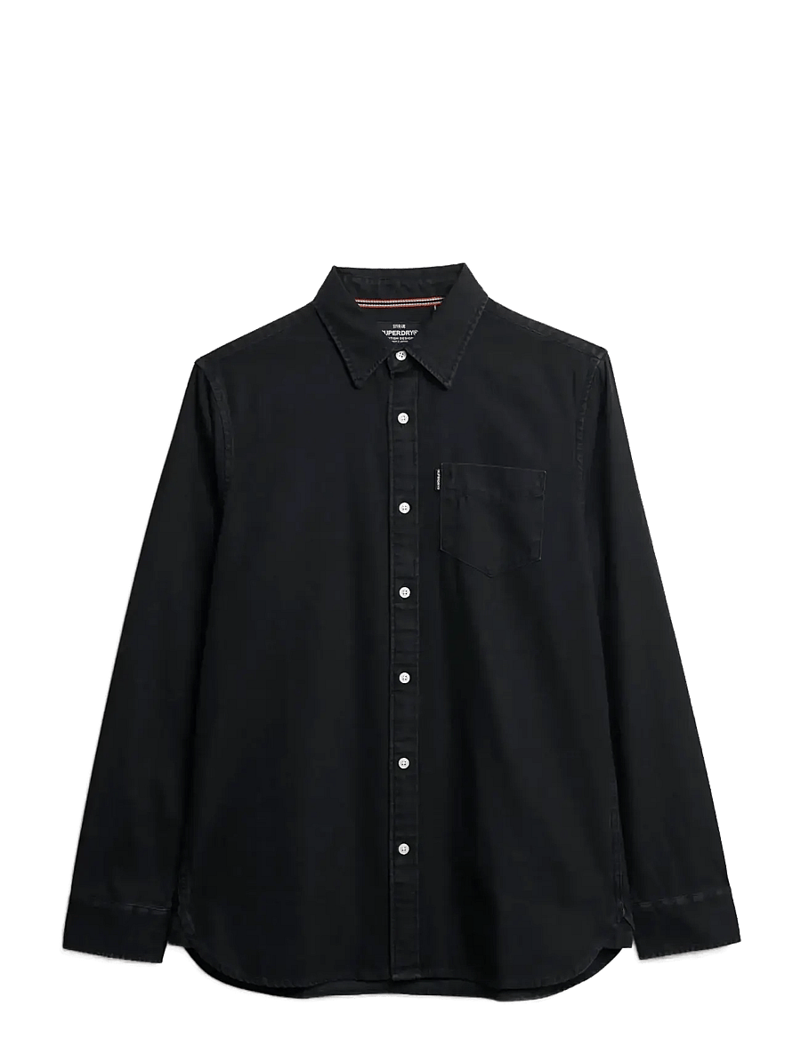 Superdry - ESSENTIALS L/S DENIM SHIRT - denim shirts - jet black - 1