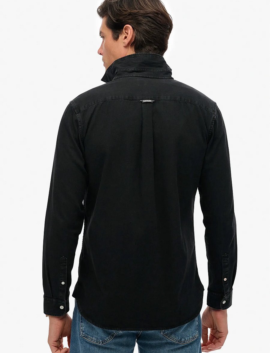 Superdry - ESSENTIALS L/S DENIM SHIRT - denim shirts - jet black - 5