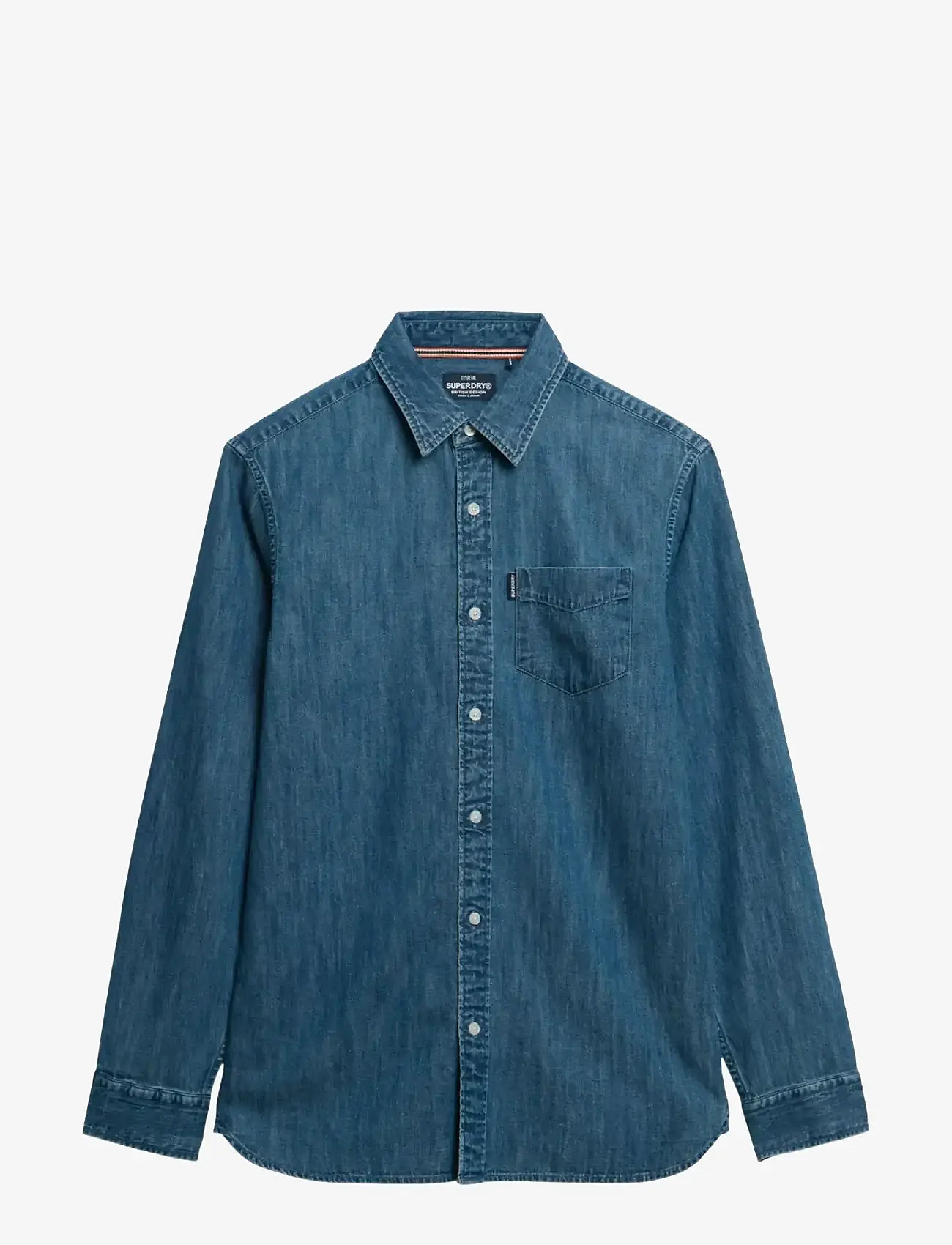 Superdry - ESSENTIALS L/S DENIM SHIRT - jeanshemden - worn wash - 1