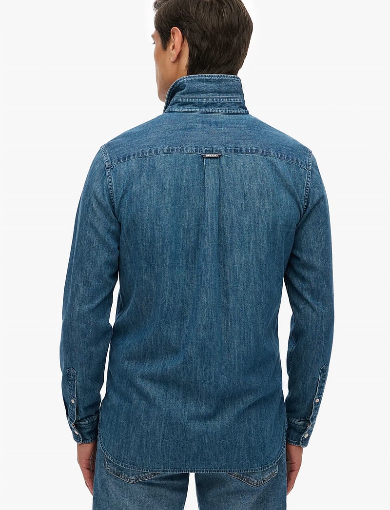 Superdry - ESSENTIALS L/S DENIM SHIRT - jeanshemden - worn wash - 5