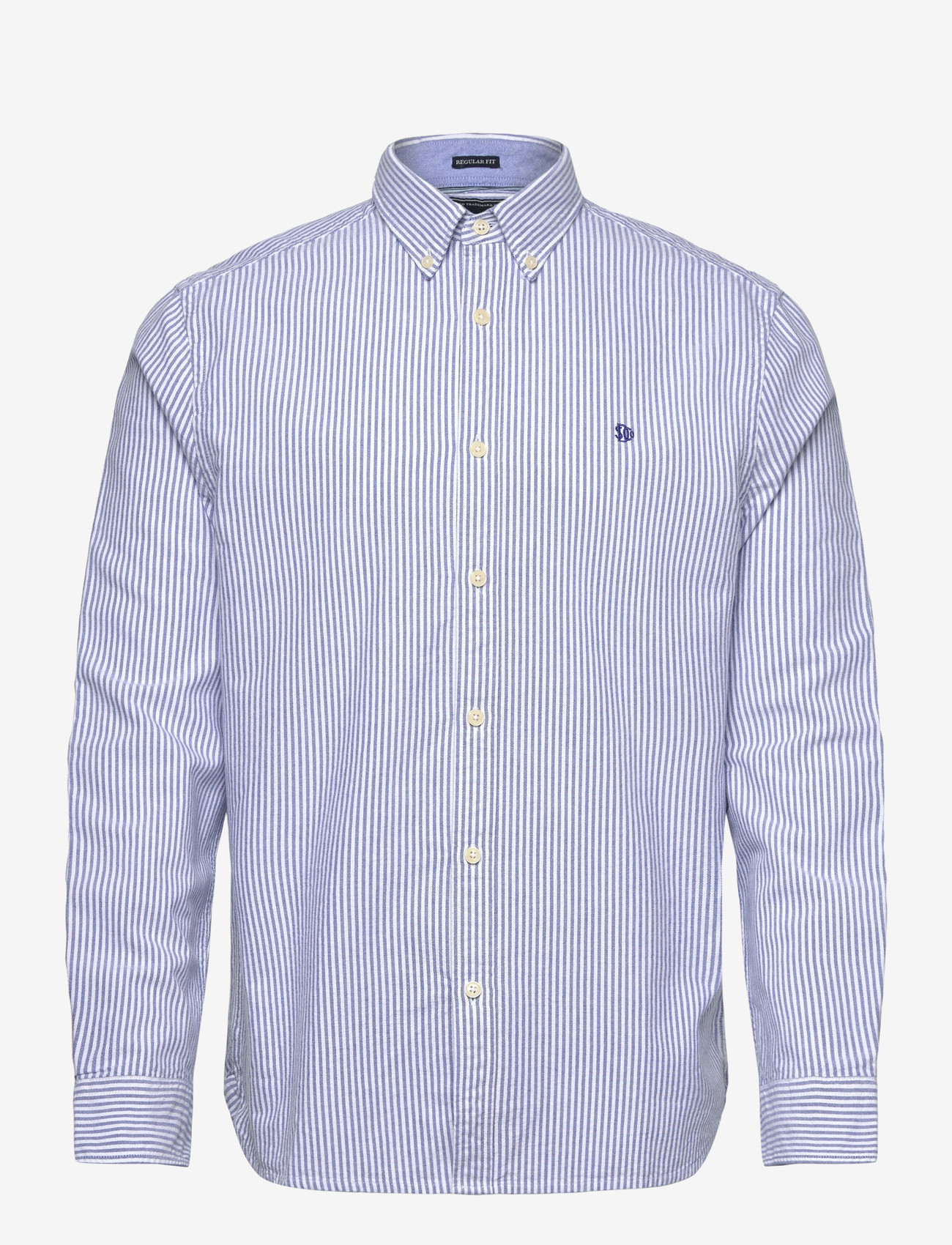 Superdry - PREPPY OXFORD L/S SHIRT - stribede skjorter - azure blue chalk stripe - 1