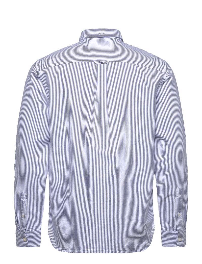 Superdry - PREPPY OXFORD L/S SHIRT - stribede skjorter - azure blue chalk stripe - 2