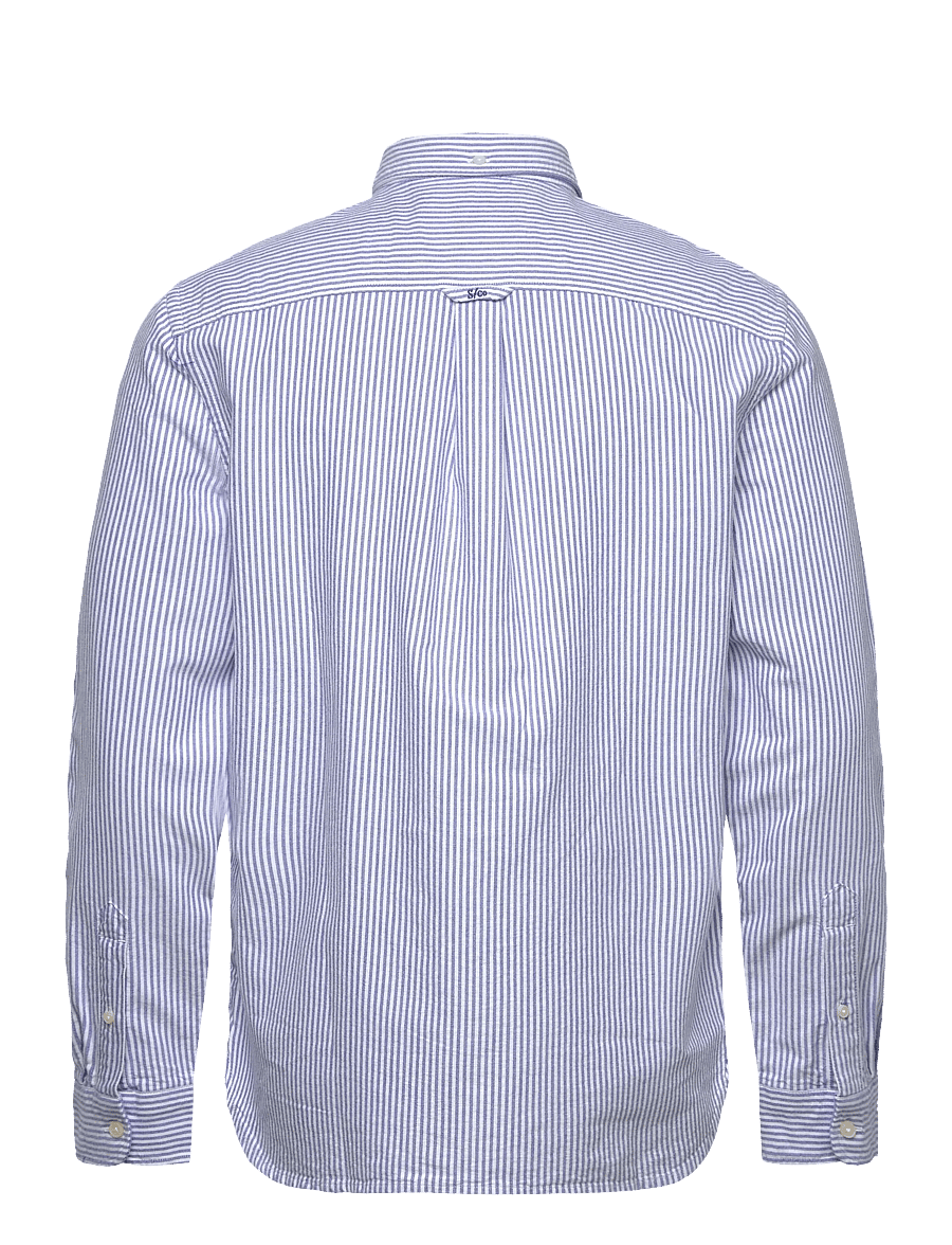 Superdry - PREPPY OXFORD L/S SHIRT - röndóttar skyrtur - azure blue chalk stripe - 2